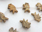 Carved Jasper bird gemstone beads - GM071- 2 beads