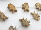 Carved Jasper bird gemstone beads - GM071- 2 beads