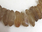 Small Natural Smoky Rock quartz sticks - 10 beads - GM075