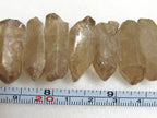 Small Natural Smoky Rock quartz sticks - 10 beads - GM075