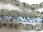 10 Beads - Rutilated quartz small oval shape beads from Nepal - GM077
