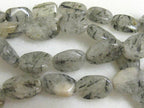 10 Beads - Rutilated quartz small oval shape beads from Nepal - GM077