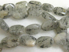 10 Beads - Rutilated quartz small oval shape beads from Nepal - GM077