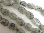 10 Beads - Rutilated quartz small oval shape beads from Nepal - GM077