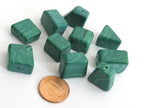 Malachite nugget beads - set of 4 - GM079