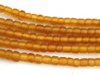 African honey orange copper color small rondelle glass beads - 20 beads - BD312