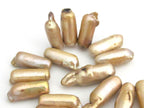 Natural Freshwater Biwa Pearl Stick thick bullet shape beads - 10 pieces - PL002