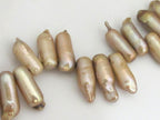 Natural Freshwater Biwa Pearl Stick thick bullet shape beads - 10 pieces - PL002