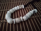 Nepal ethnic naga conch shell bead strand rustic beads barrel shape and disc shape nepalese tribal inlaid shell beads STR006F