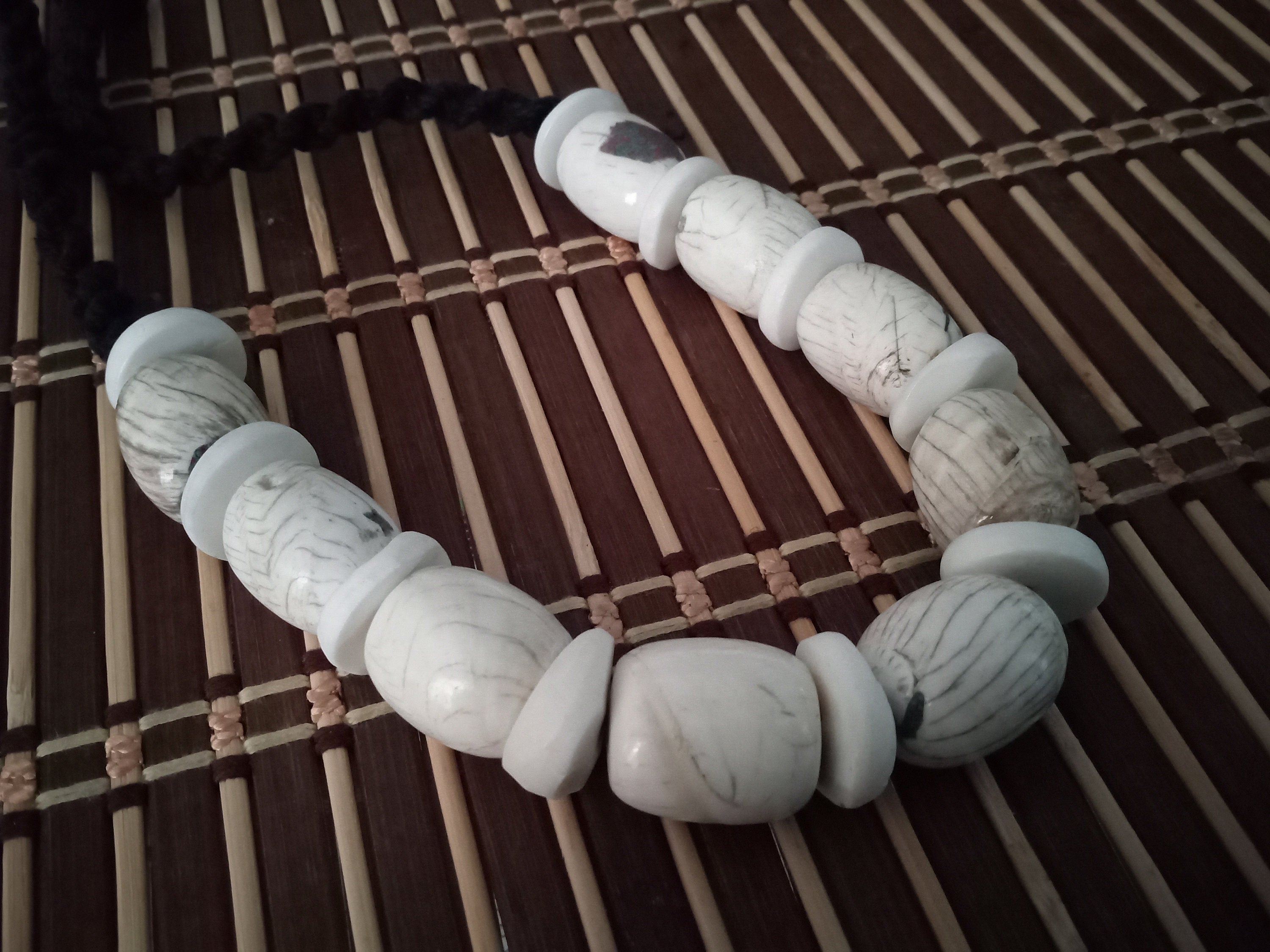 Nepal ethnic naga conch shell bead strand rustic beads barrel shape and disc shape nepalese tribal inlaid shell beads STR006F
