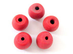 Nepalese red sherpa coral glass beads - 2 beads - BD317