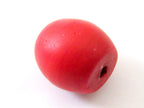 Nepalese red sherpa coral glass beads - 2 beads - BD317