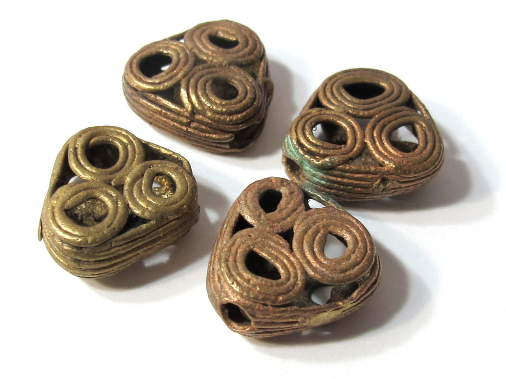 African Baule Brass Bead - 1 bead - BD338