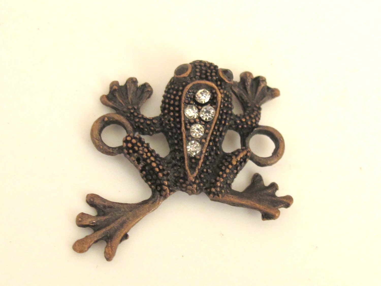 Double bail frog connector charm link - 1 piece - BD332