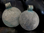 2 Coins-28 mm large Vintage old Nepal coin pendant charms - BD336
