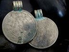 2 Coins-28 mm large Vintage old Nepal coin pendant charms - BD336