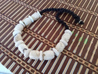 Nepal ethnic naga conch shell bead strand rustic beads barrel shape and disc shape nepalese tribal inlaid shell beads STR006T