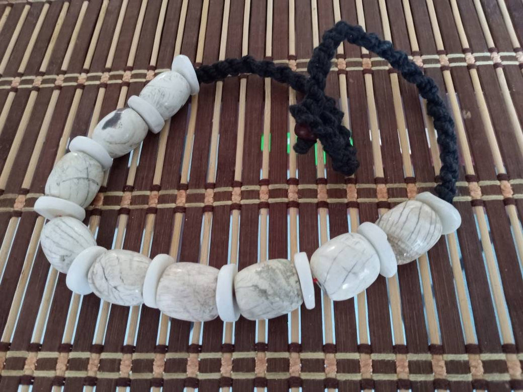 Nepal ethnic naga conch shell bead strand rustic beads barrel shape and disc shape nepalese tribal inlaid shell beads STR006M