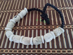 Nepal ethnic naga conch shell bead strand rustic beads barrel shape and disc shape nepalese tribal inlaid shell beads STR006Z