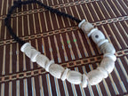 Nepal ethnic naga conch shell bead strand rustic beads barrel shape and disc shape nepalese tribal inlaid shell beads STR006K