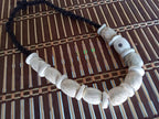 Nepal ethnic naga conch shell bead strand rustic beads barrel shape and disc shape nepalese tribal inlaid shell beads STR006M