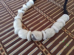 Nepal ethnic naga conch shell bead strand rustic beads barrel shape and disc shape nepalese tribal inlaid shell beads STR006L