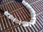 Nepal ethnic naga conch shell bead strand rustic beads barrel shape and disc shape nepalese tribal inlaid shell beads STR006L