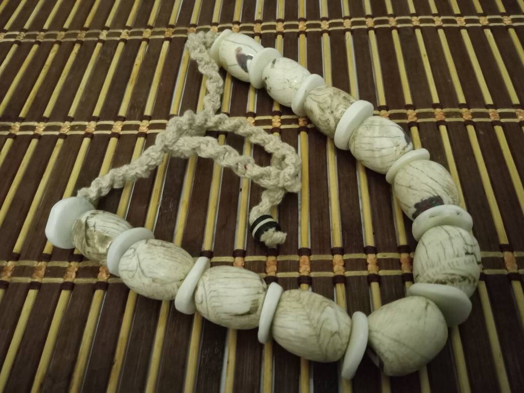 Nepal ethnic naga conch shell bead strand rustic beads barrel shape and disc shape nepalese tribal inlaid shell beads STR006P