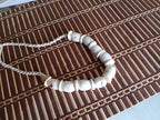 Nepal ethnic naga conch shell bead strand rustic beads barrel shape and disc shape nepalese tribal inlaid shell beads STR006U