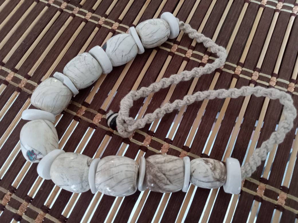 Nepal ethnic naga conch shell bead strand rustic beads barrel shape and disc shape nepalese tribal inlaid shell beads STR006V
