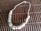 Nepal ethnic naga conch shell bead strand rustic beads barrel shape and disc shape nepalese tribal inlaid shell beads STR006V