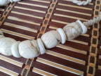 Nepal ethnic naga conch shell bead strand rustic beads barrel shape and disc shape nepalese tribal inlaid shell beads STR006W