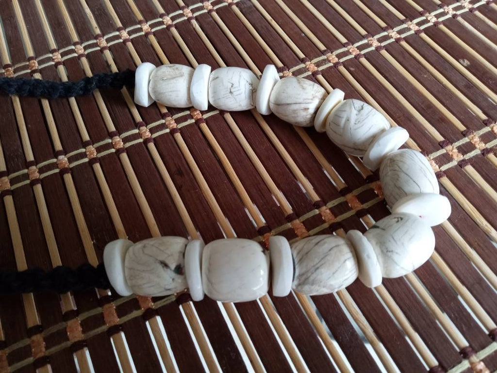 Nepal ethnic naga conch shell bead strand rustic beads barrel shape and disc shape nepalese tribal inlaid shell beads STR006X