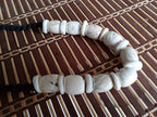 Nepal ethnic naga conch shell bead strand rustic beads barrel shape and disc shape nepalese tribal inlaid shell beads STR006X