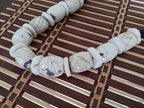 Nepal ethnic naga conch shell bead strand rustic beads barrel shape and disc shape nepalese tribal inlaid shell beads STR006X