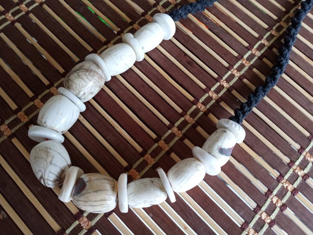 Nepal ethnic naga conch shell bead strand rustic beads barrel shape and disc shape nepalese tribal inlaid shell beads STR006Y