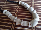 Nepal ethnic naga conch shell bead strand rustic beads barrel shape and disc shape nepalese tribal inlaid shell beads STR006AA