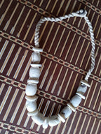 Nepal ethnic naga conch shell bead strand rustic beads barrel shape and disc shape nepalese tribal inlaid shell beads STR006AB