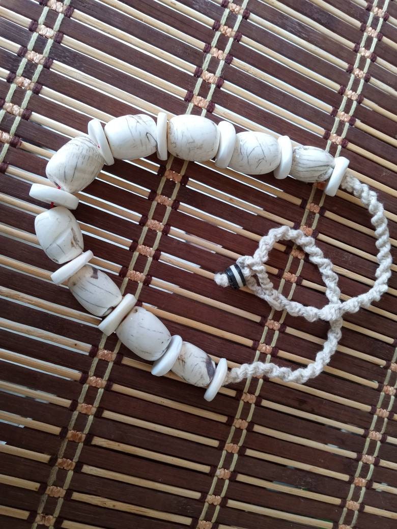 Nepal ethnic naga conch shell bead strand rustic beads barrel shape and disc shape nepalese tribal inlaid shell beads STR006AB