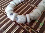 Nepal ethnic naga conch shell bead strand rustic beads barrel shape and disc shape nepalese tribal inlaid shell beads STR006AD