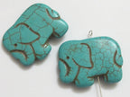 1 piece - Howlite Elephant Bead 42 mm x 32 mm – Perfect for making pendants, necklaces & Elephant Lovers jewelry or Decor- GM136