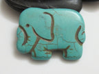 1 piece - Howlite Elephant Bead 42 mm x 32 mm – Perfect for making pendants, necklaces & Elephant Lovers jewelry or Decor- GM136