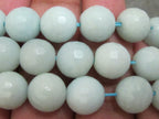 10 beads - Round Faceted Amazonite gemstone beads 10 mm - GM138
