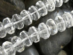 10 beads - Rondelle quartz gemstone beads - GM140