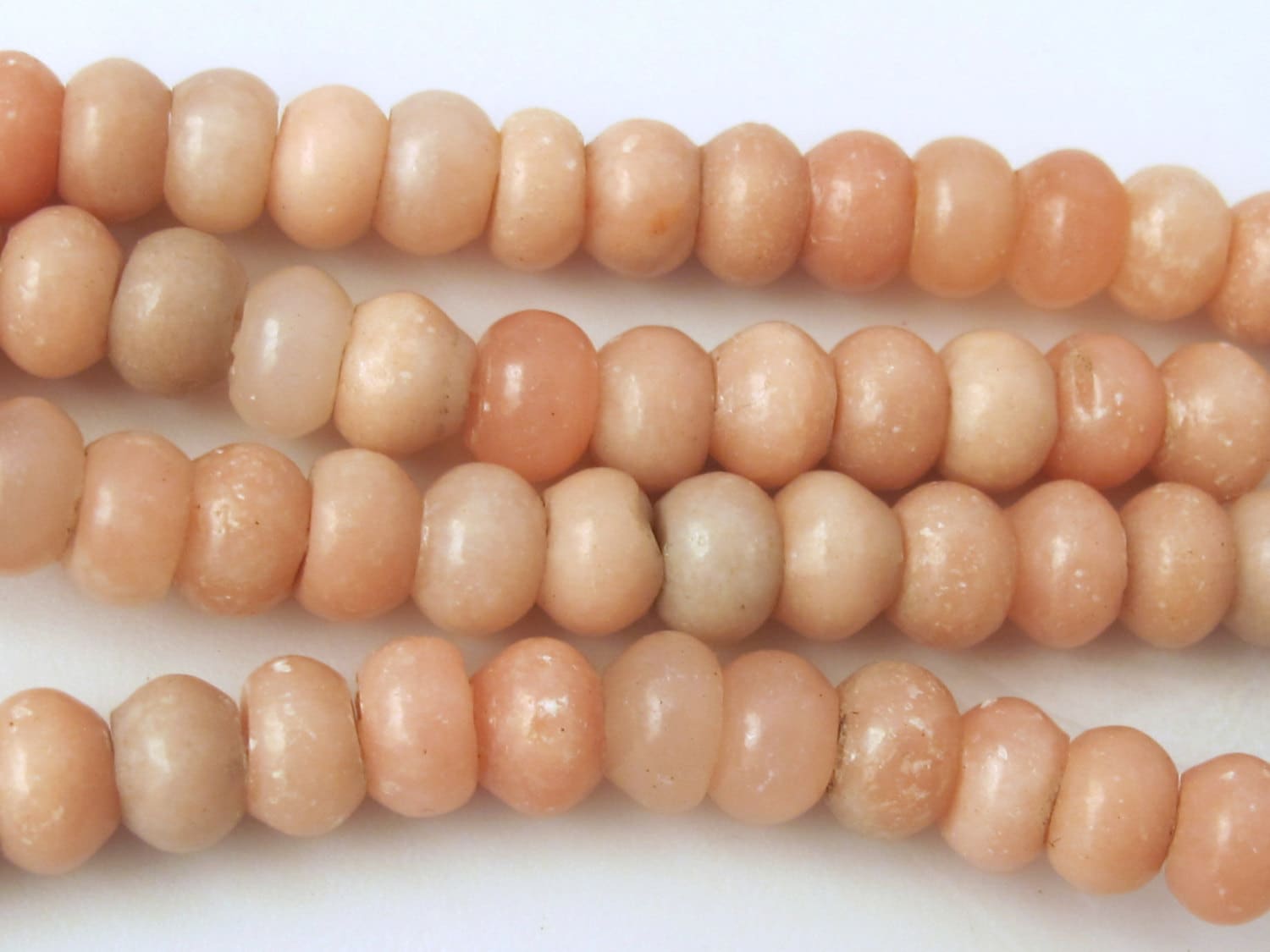 10 Beads - Small tiny size Pink opal rondelle beads 6 mm - GM152A