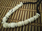 Nepal ethnic naga conch shell bead strand rustic beads barrel shape and disc shape nepalese tribal inlaid shell beads STR006O