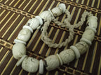 Nepal ethnic naga conch shell bead strand rustic beads barrel shape and disc shape nepalese tribal inlaid shell beads STR006P