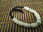 Nepal ethnic naga conch shell bead strand rustic beads barrel shape and disc shape nepalese tribal inlaid shell beads STR006Q