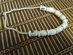 Nepal ethnic naga conch shell bead strand rustic beads barrel shape and disc shape nepalese tribal inlaid shell beads STR006S