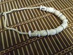 Nepal ethnic naga conch shell bead strand rustic beads barrel shape and disc shape nepalese tribal inlaid shell beads STR006S
